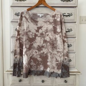 White + Warren Marble Cotton Sweater